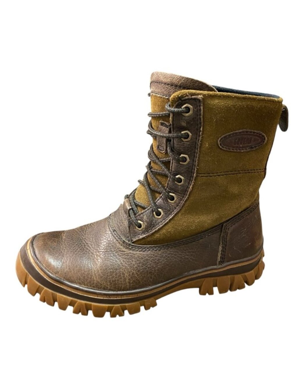 Cougar Women's Covair Brown Leather Lace-Up Outdoor Work Boots